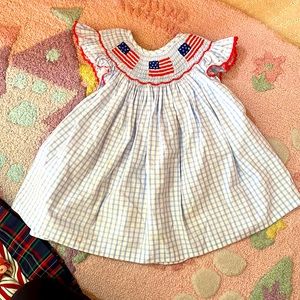 Cecil and Lou Smocked 4th of July Dress